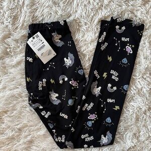 Zara Kids Space Unicorn Leggings - Black